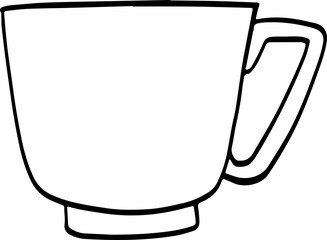 cute cartoon cup drawing.