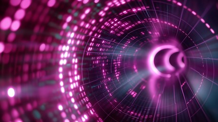 Obraz premium Abstract technology background of high speed global data transfer, ultra fast broadband and connection, digital cyber tech motion