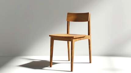 Illustration of Simple Chair Design: Hyper-Realistic


