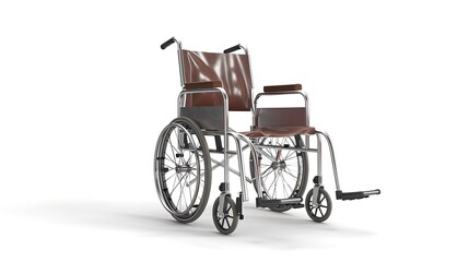 Fototapeta premium Invalid Chair Isolated on White Background