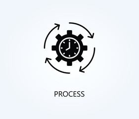  Process Vector, Icon Or Logo Sign Symbol Illustration 