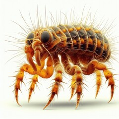 Obraz premium Fleas visible close up 3d render