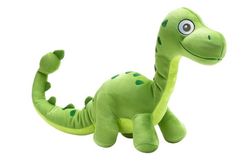 Obraz premium Soft and adorable green dinosaur plush toy with friendly eyes, perfect for kids and collectors alike. Ideal for snuggling and imaginative play.