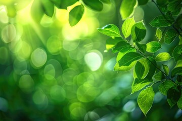 Naklejka premium green leaves background