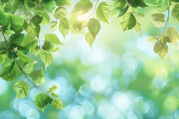 Naklejka premium green leaves background