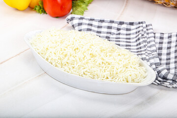 Steamed briani rice in the bowl