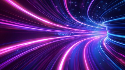 High speed urban traffic on a city highway during evening rush hour, car headlights and busy night transport captured by motion blur lighting effect and abstract long exposure photography