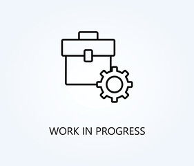  Work In Progress Vector, Icon Or Logo Sign Symbol Illustration