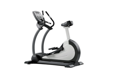 Modern stationary exercise bike ideal for indoor workouts, featuring adjustable settings and a digital display for tracking fitness progress.