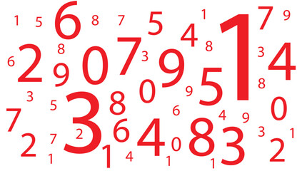  creative and modern background with numbers on white background