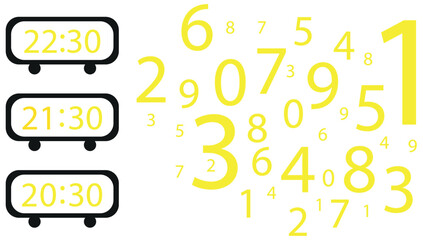  creative and modern background with numbers on white background