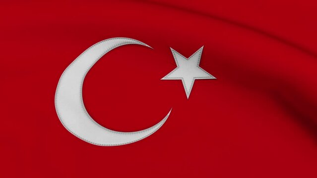 Turkey Flag Loop Background