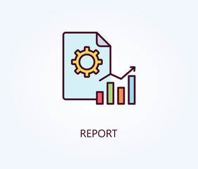  Report Vector, Icon Or Logo Sign Symbol Illustration 