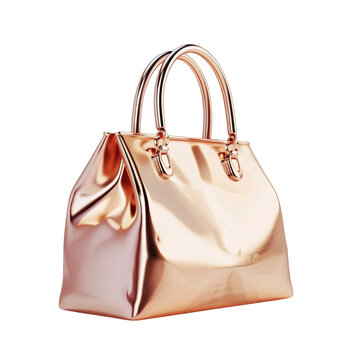 Rosegold women's handbag png