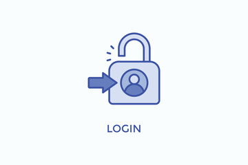 Login Vector Icon Or Logo Illustration