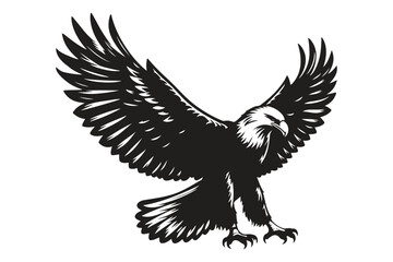Eagle silhouette vector isolated on a white background