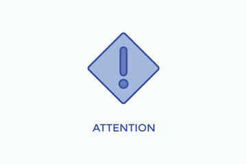 Attention. Vector Icon Or Logo Illustration