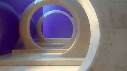 Fototapeta premium Abstract minimalist shapes background