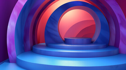 Obraz premium Abstract minimalist shapes background