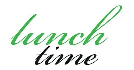 lunch time with creative font design