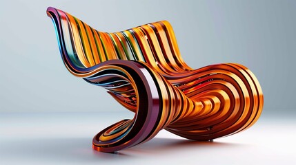 modern armchair isolated on white