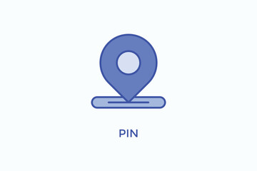 Pin. Vector Icon Or Logo Illustration