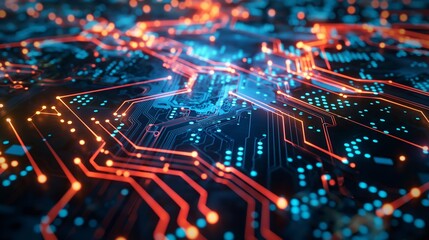 Fototapeta premium Abstract digital world map, concept of global network and connectivity on Earth, data transfer and cyber technology, information exchange and international telecommunication