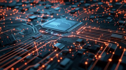 Abstract digital world map, concept of global network and connectivity on Earth, data transfer and cyber technology, information exchange and international telecommunication