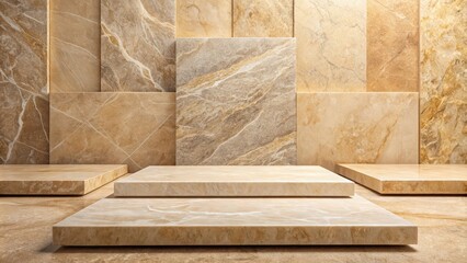 Sophisticated beige stone slabs backdrop for luxury goods advertising, luxury, goods, advertising, minimalist