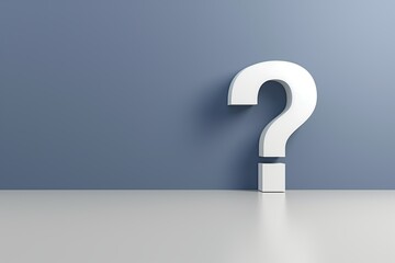 question mark in front of a red color wall background. Business support concept - 3D Rendering.