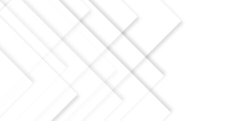 Abstract white background with diamond and triangle shapes layered in modern abstract pattern design.Grey white abstract square background geometry shine and layer element vector for presentation.	