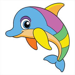 Obraz premium dolphin , dolphin vector, icon vector illustration, dolphin silhouette of a dolphin isolated on a white background, eps, png, svg, vector