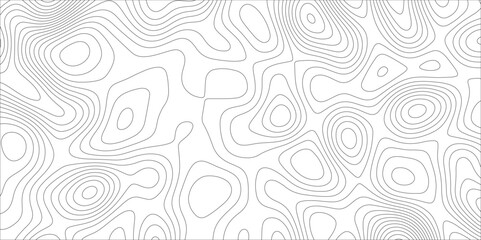Ocean topographic line map with curvy wave isolines vector illustration. Abstract topographic contours map background, Vector contour topographic map. Cartography texture abstract banner use.	
