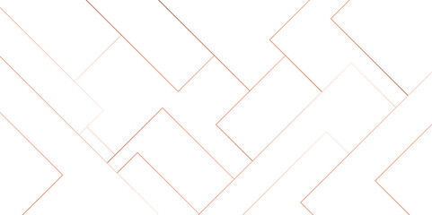 Modern minimal red square shape background with stoke. abstract futuristic architecture concept with digital geometric gold line for wallpaper, presentation background design, vector illustration..