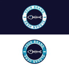 Fish logo vector template