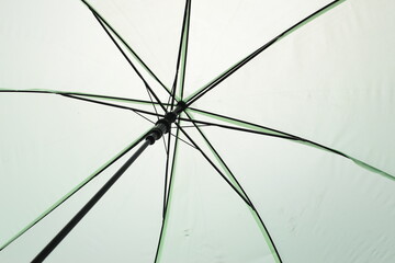 surface of open green umbrella background