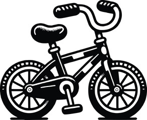Fototapeta premium Bicycle silhouette vector art template