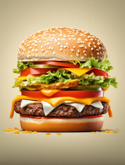 Hamburger poster, advertising photo