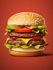 Hamburger poster, advertising photo