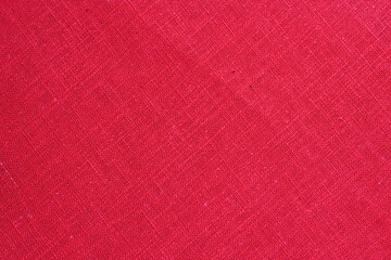 red hemp viscose natural fabric cloth color, sackcloth rough texture of textile fashion abstract background