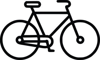 Bicycle silhouette vector art template