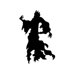 Silhouette of flying evil spirit