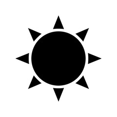 Sun silhouette icon with simple and modern design