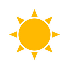 Sun icon with simple and modern design