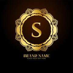 Letter S luxury brand logo concept stylish design