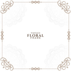 Classic elegant floral frame decorative background