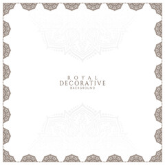 Elegant ethnic floral frame decorative background