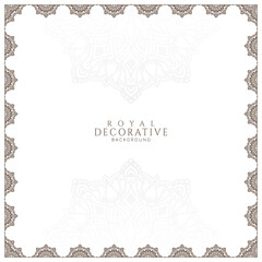 Decorative ethnic floral frame elegant background