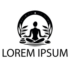 A black spa logo on white simple background