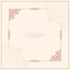 Ethnic beautiful floral frame stylish background